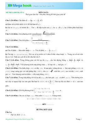 Đề thi thử Toán 12 - Số 4